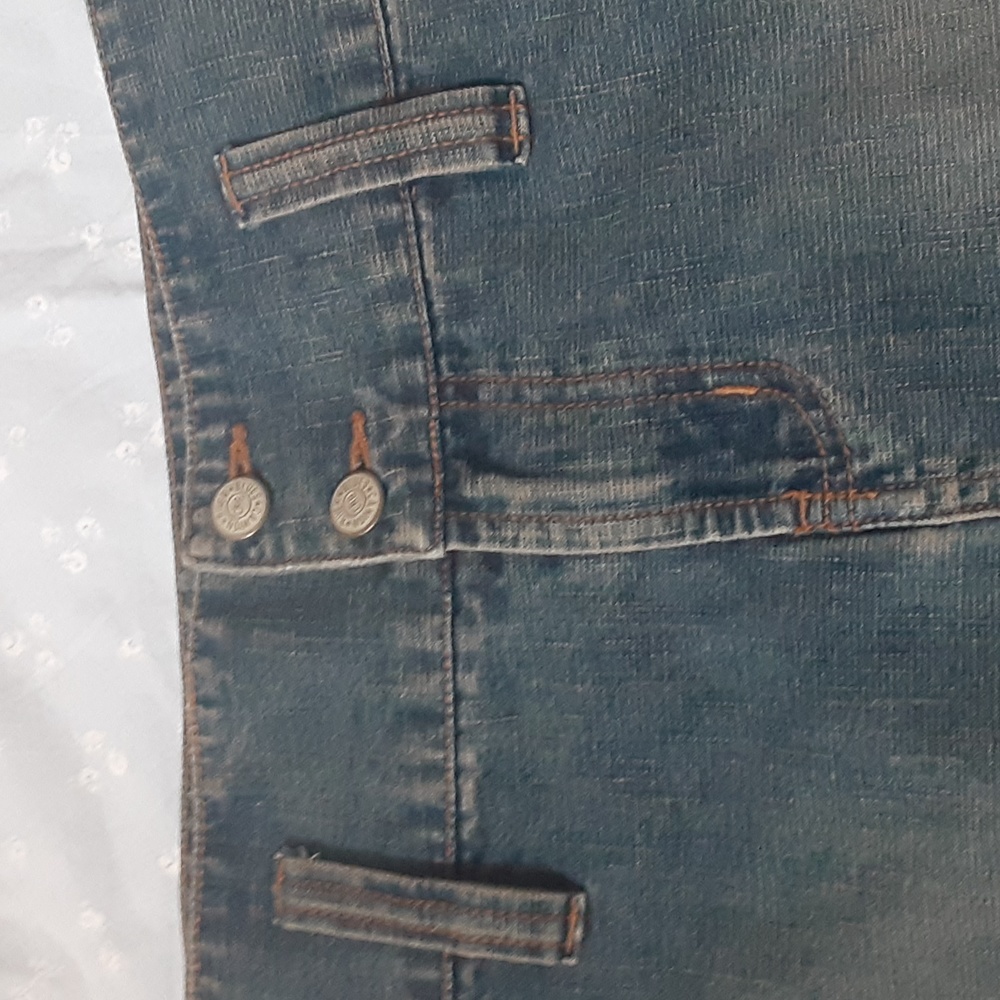 Canyon River Blues Denim Maxi Skirt Size S Blue Side Slit Casual Jean Skirt - Picture 5 of 12